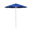 California Umbrella Venture 7.5' White Market Umbrella in Royal Blue