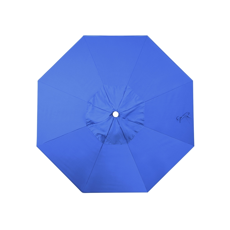 California Umbrella Venture 7.5' White Market Umbrella in Royal Blue