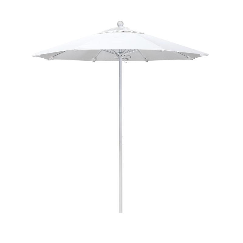 California Umbrella Venture 7.5' White Market Umbrella in White