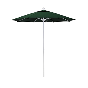 California Umbrella Venture 7.5' White Market Umbrella in Green