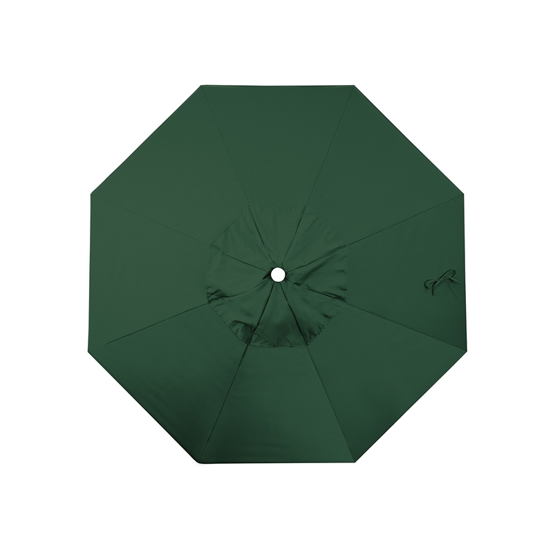California Umbrella Venture 7.5' White Market Umbrella in Green