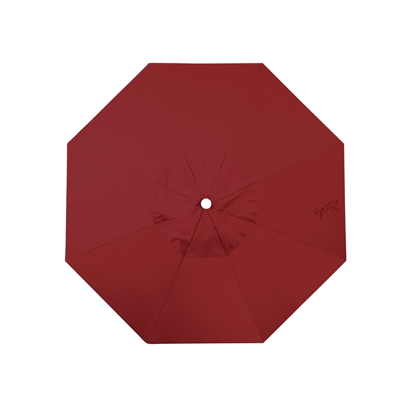 California Umbrella Venture 7.5' White Market Umbrella in Red