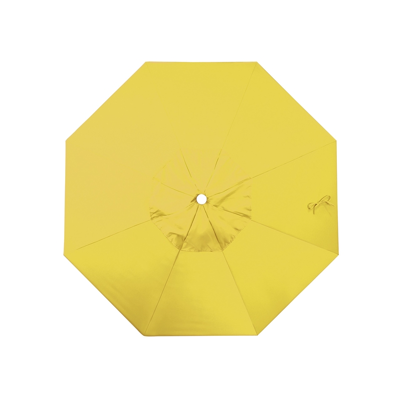 California Umbrella Venture 7.5' White Market Umbrella in Lemon