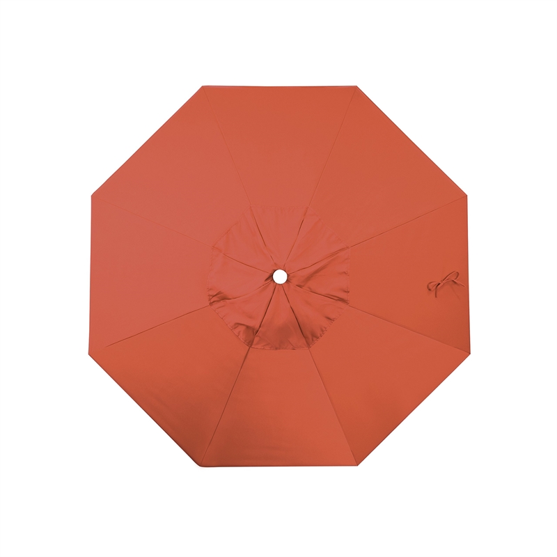 California Umbrella Venture 7.5' White Market Umbrella in Sunset