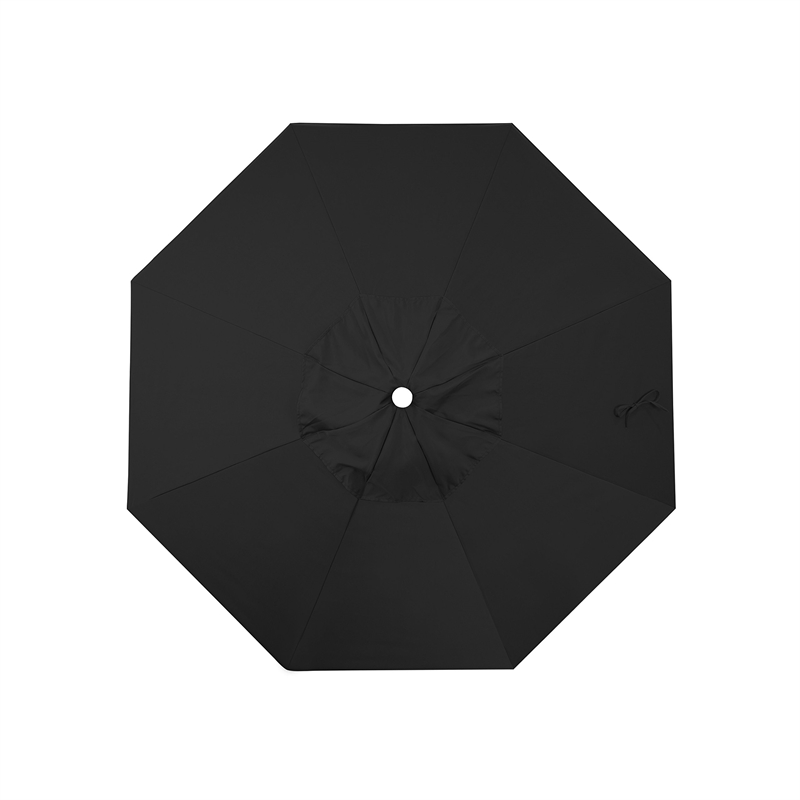 California Umbrella Venture 7.5' White Market Umbrella in Black
