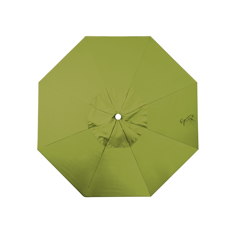 California Umbrella Venture 7.5' White Market Umbrella in Kiwi