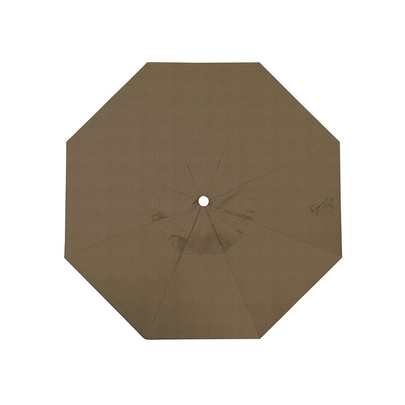 California Umbrella Venture 7.5' White Market Umbrella in Sesame