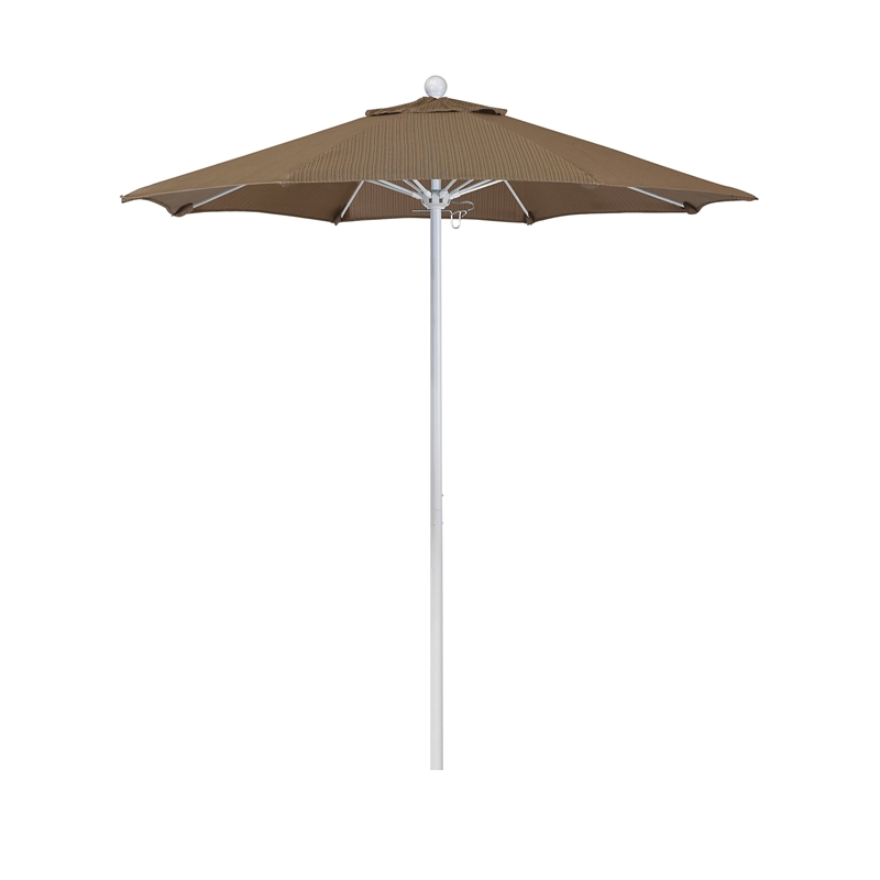 California Umbrella Venture 7.5' White Market Umbrella in Sequoia
