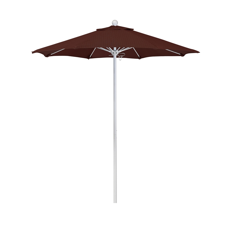 California Umbrella Venture 7.5' White Market Umbrella in Adobe