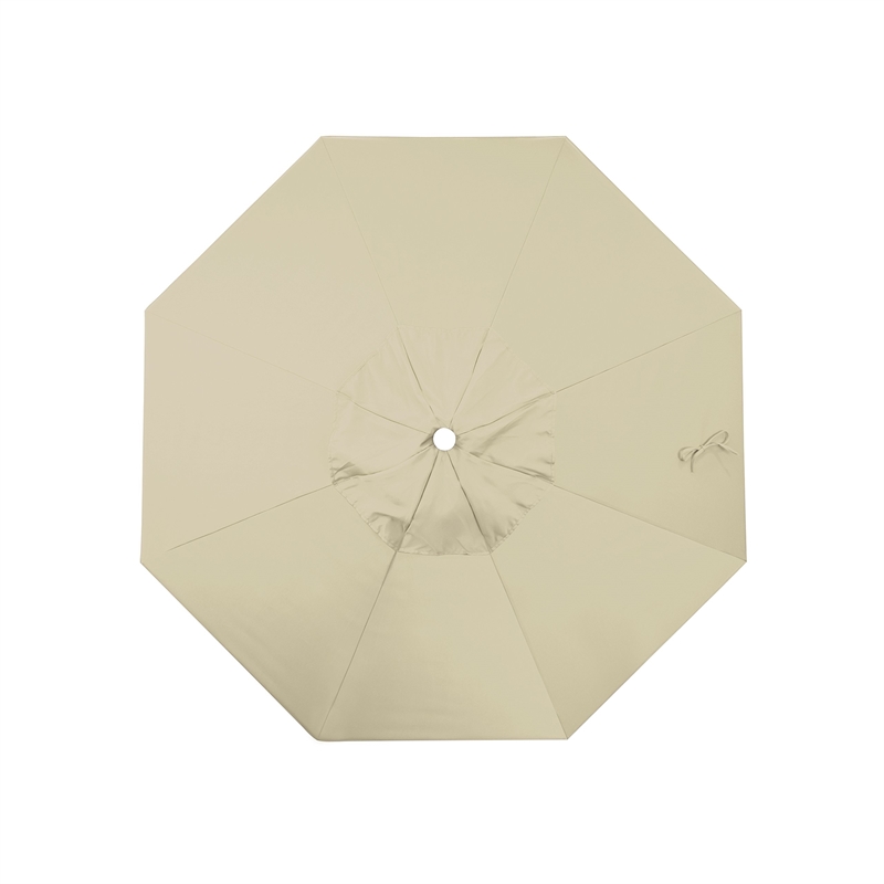 California Umbrella Venture 7.5' White Market Umbrella in Beige