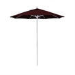California Umbrella Venture 7.5' White Market Umbrella in Burgundy