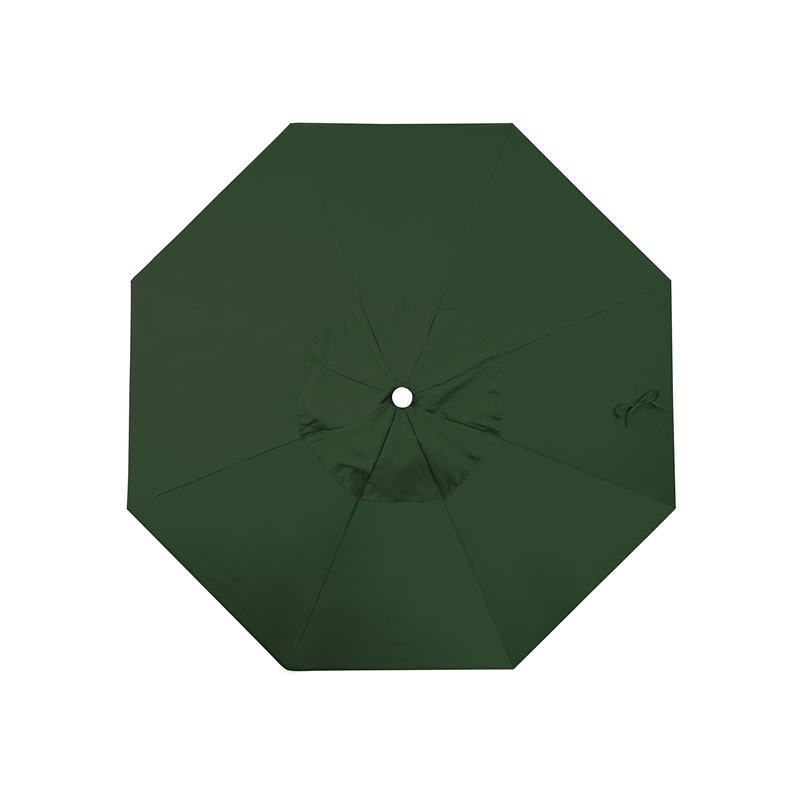 California Umbrella Venture 7.5' White Market Umbrella in Green