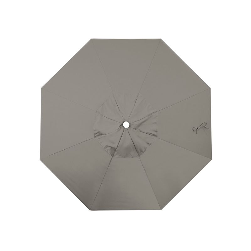 California Umbrella Venture 7.5' White Market Umbrella in Taupe