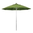 California Umbrella Venture 9' Silver Market Umbrella in Cilantro