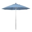 California Umbrella Venture 9' Silver Market Umbrella in Air Blue
