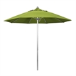 California Umbrella Venture 9' Silver Market Umbrella in Macaw