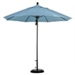 California Umbrella Venture 9' Silver Market Umbrella in Canvas