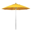 California Umbrella Venture 9' Silver Market Umbrella in Yellow