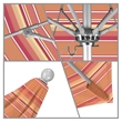 California Umbrella Venture 9' Silver Market Umbrella in Dolce Mango