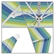 California Umbrella Venture 9' Silver Market Umbrella in Seaside