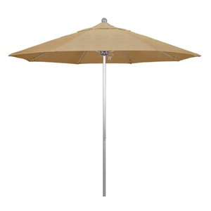 California Umbrella Venture 9' Silver Market Umbrella in Linen