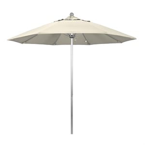California Umbrella Venture 9' Silver Market Umbrella in Beige