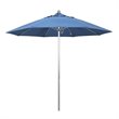 California Umbrella Venture 9' Silver Market Umbrella in Frost Blue