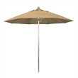 California Umbrella Venture 9' Silver Market Umbrella in Champagne