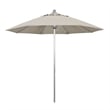 California Umbrella Venture 9' Silver Market Umbrella in Granite