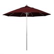 California Umbrella Venture 9' Silver Market Umbrella in Burgundy