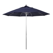 California Umbrella Venture 9' Silver Market Umbrella in Navy Blue