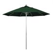 California Umbrella Venture 9' Silver Market Umbrella in Green