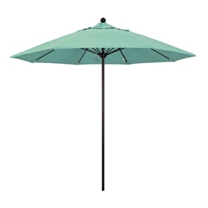 California Umbrella Venture 9' Bronze Market Umbrella in Mist
