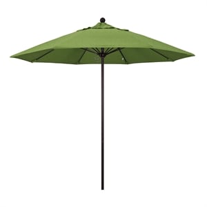 California Umbrella Venture 9' Bronze Market Umbrella in Cilantro