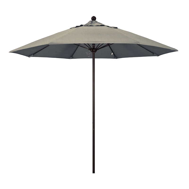 California Umbrella Venture 9' Bronze Market Umbrella in Dove
