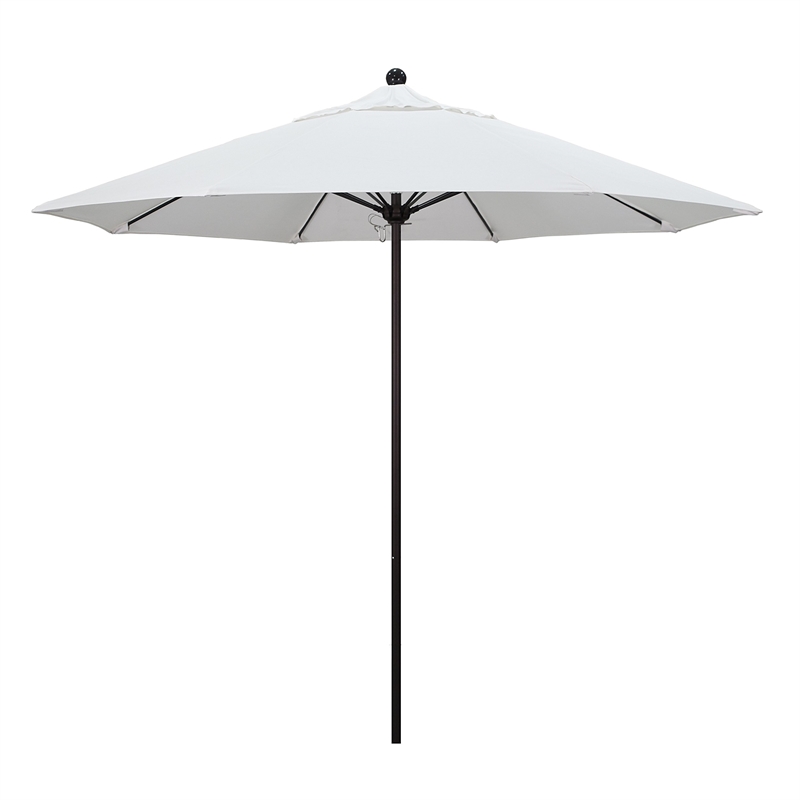 California Umbrella Venture 9' Bronze Market Umbrella in Natural