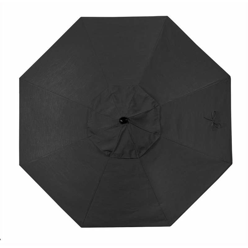 California Umbrella Venture 9' Bronze Market Umbrella in Black