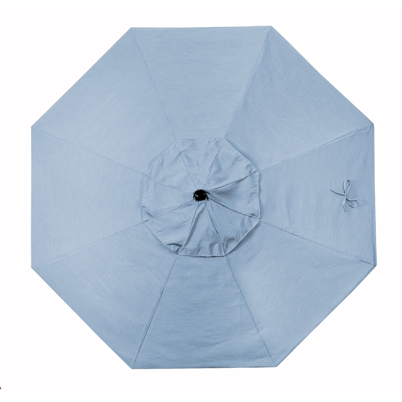 California Umbrella Venture 9' Bronze Market Umbrella in Air Blue