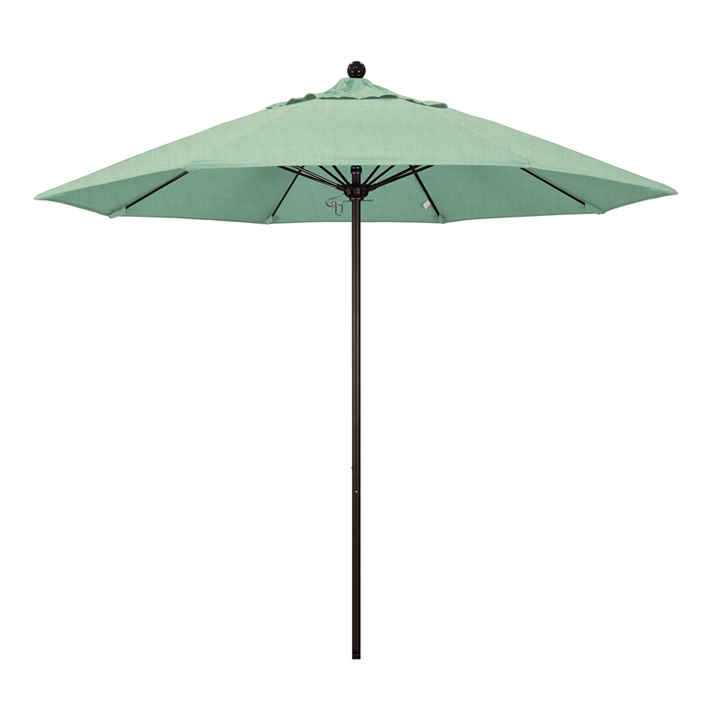 California Umbrella Venture 9' Bronze Market Umbrella in Spa