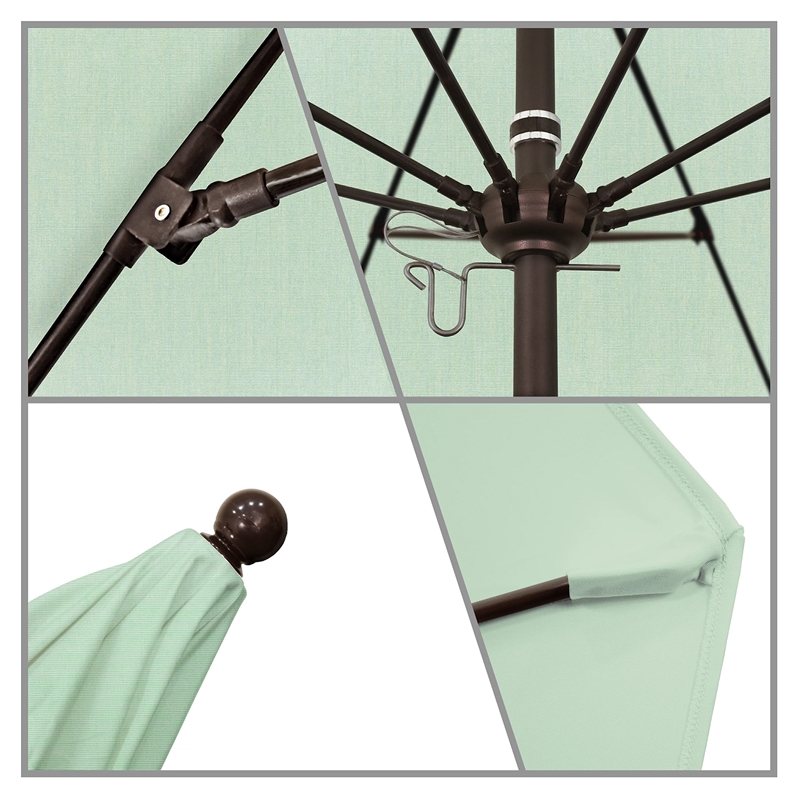 California Umbrella Venture 9' Bronze Market Umbrella in Spa