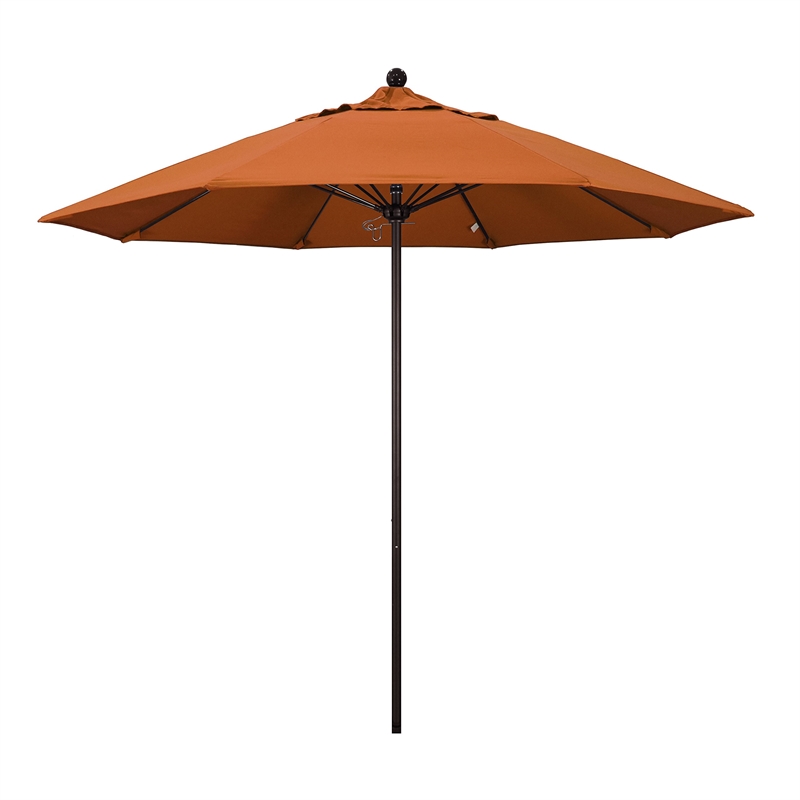 California Umbrella Venture 9' Bronze Market Umbrella in Tuscan