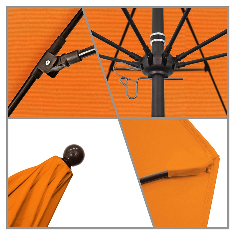 California Umbrella Venture 9' Bronze Market Umbrella in Tuscan