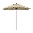 California Umbrella Venture 9' Bronze Market Umbrella in Beige