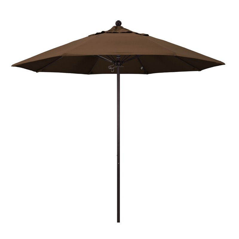 California Umbrella Venture 9' Bronze Market Umbrella in Cocoa