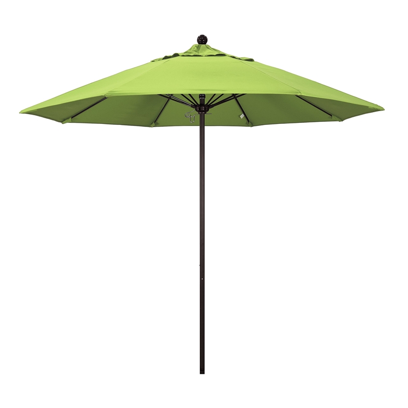 California Umbrella Venture 9' Bronze Market Umbrella in Macaw