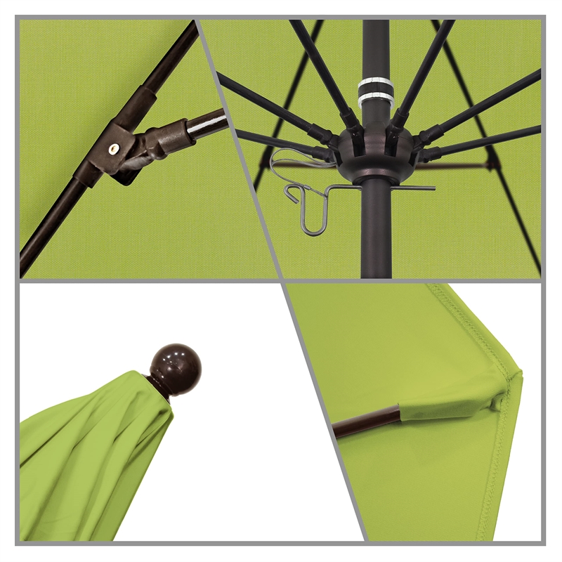 California Umbrella Venture 9' Bronze Market Umbrella in Macaw