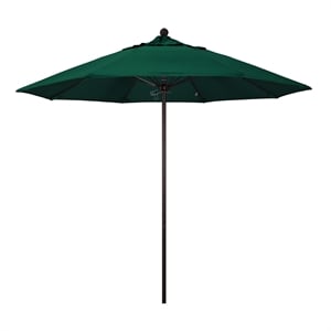 california umbrella venture 9' bronze market umbrella in green