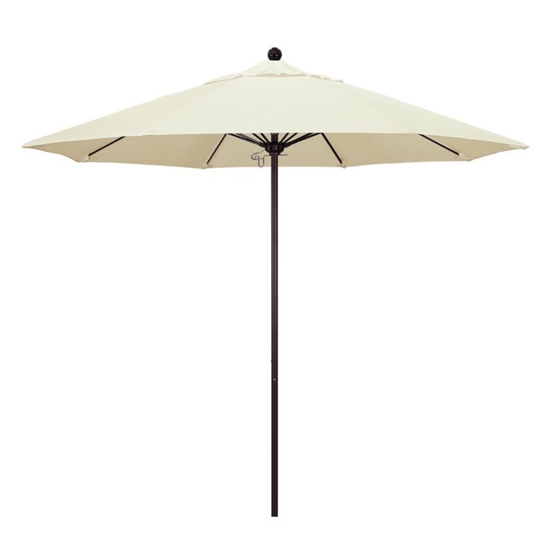 California Umbrella Venture 9' Bronze Market Umbrella in Canvas