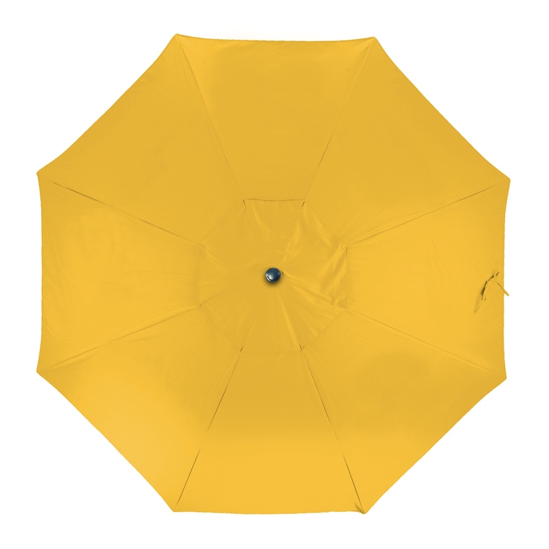 California Umbrella Venture 9' Bronze Market Umbrella in Yellow