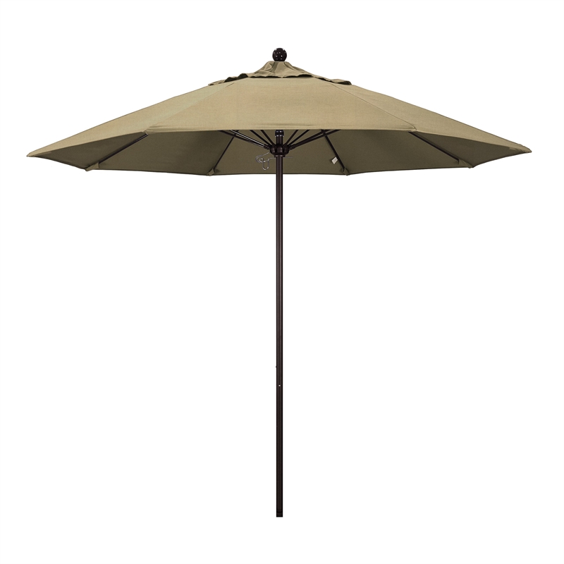 California Umbrella Venture 9' Bronze Market Umbrella in Heather